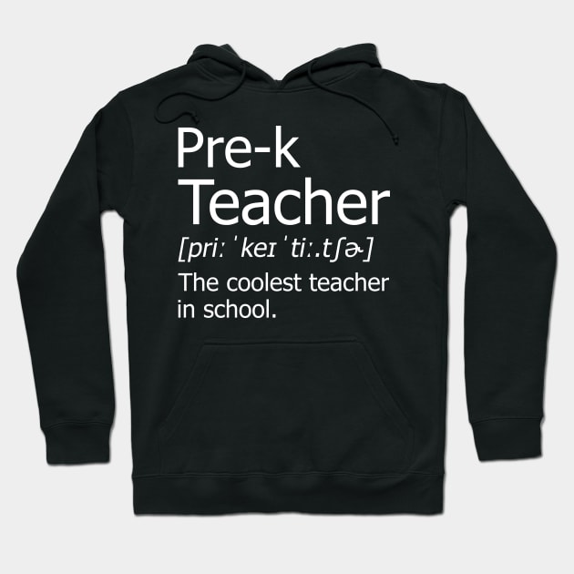 Pre-k Teacher Meaning Awesome Definition Classic Hoodie by hardyhtud